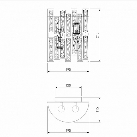 Настенный светильник Bogates Frammenti 352/2 Strotskis