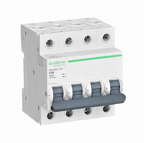 Systeme Electric City9 Set Автоматический выключатель (АВ) С 50А 4P 4.5kA 400В
