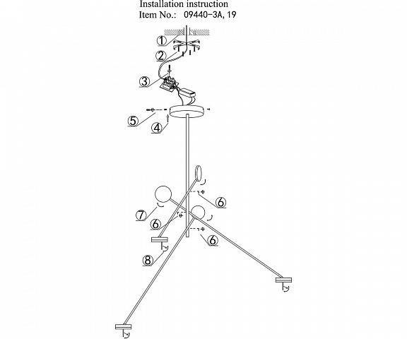 Подвесной светильник Kink Light 09440-3A,19(3000K)