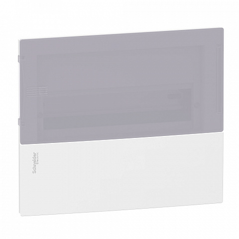 Schneider Electric RESI9 MP (Mini Pragma) Щит встраеваемый с прозрачной дверью 1 ряд/12 модулей, IP40, IK07, 63А, 2 клеммы, Италия