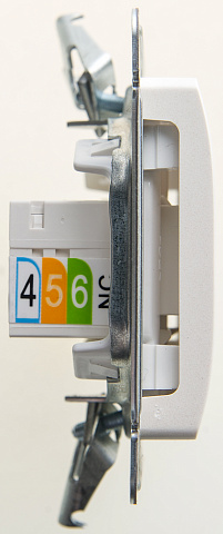 Systeme Electric Glossa Перламутр Розетка 2-ая RJ11+RJ45, кат.5E