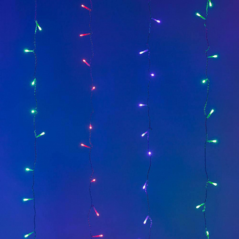 Светодиодная гирлянда Ardecoled занавес 230V разноцветный ARD-Curtain-Home-1000X1500-Clear-96Led RGB 024824