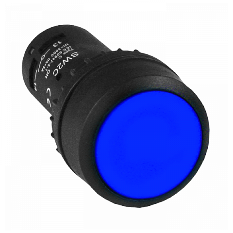 EKF PROxima Кнопка SW2C-11 возвратная синяя NO+NC