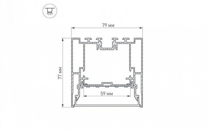 Профиль с рассеивателем Arlight S2-LINE-7977-2500 ANOD+OPAL 021174