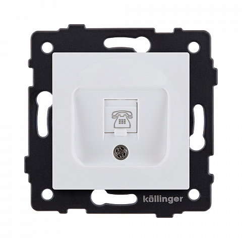 Розетка телефонная RJ11, белый матовый Kollinger REA-009WM для Aspekt, Eleganz, Reflex