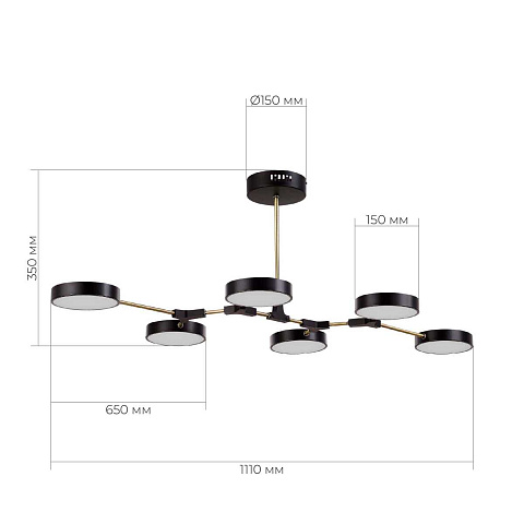 Люстра на штанге Evoluce SLE6004-402-06