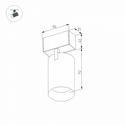 Трековый светодиодный светильник для магнитного шинопровода Arlight Mag-Spot-45-R85-3W Day4000 030654