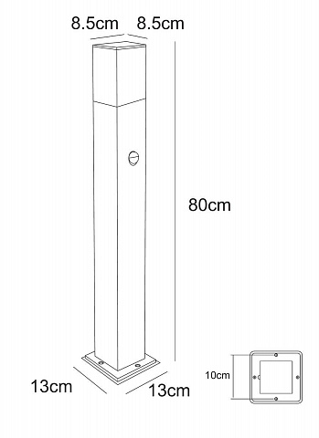 Садово-парковый светильник ARTE Lamp A3711FN-1BK