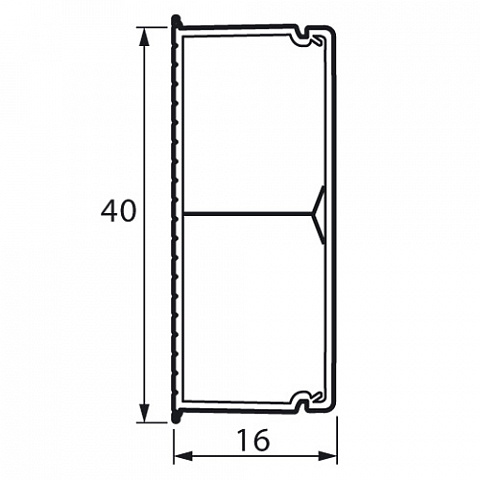 Legrand Metra Мини-канал пластик 40x16 2 отд. (2м)