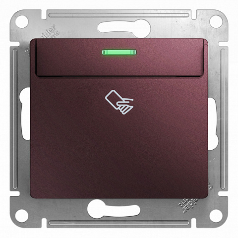 Systeme Electric Glossa Баклажановый Выключатель карточный, сх.6, 10AX