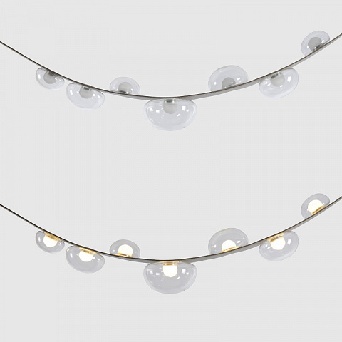 Подвесной светильник Crystal Lux BOSQUE SP7 L3000 GREY/TRANSPARENT