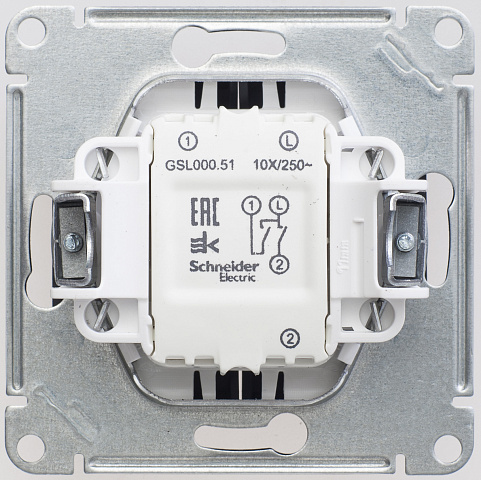 Systeme Electric Glossa Шоколад Выключатель 2-клавишный, сх.5, 10АХ