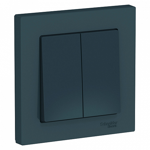 Systeme Electric AtlasDesign Изумруд Выключатель 2-клавишный сх.5, 10АХ, в сборе