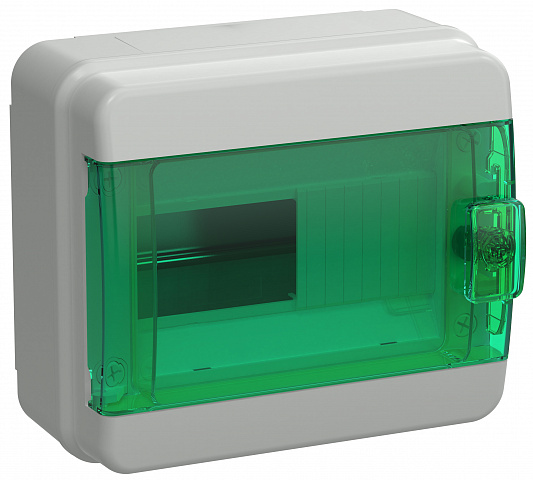 IEK TEKFOR Корпус пласт. КМПн-8 IP65 зелен. прозр. дверь