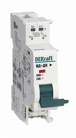 Dekraft Расцепитель независимый c доп. контактом 24В, 48В AC DC для ВА-101 нов.