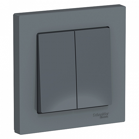 Systeme Electric AtlasDesign Грифель Выключатель 2-клавишный сх.5, 10АХ, в сборе