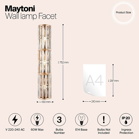Торшер Maytoni MOD094WL-03G