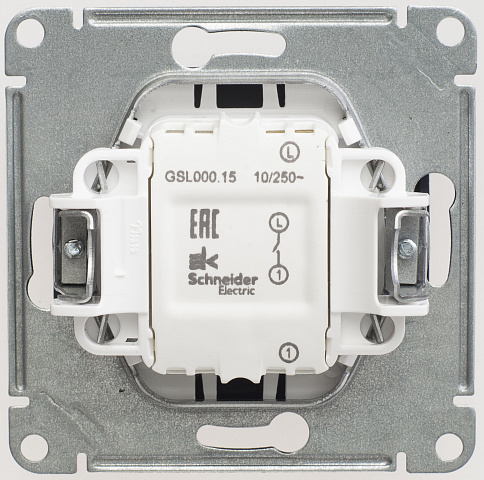 Systeme Electric Glossa Антрацит Кнопка нажимная сх.1, 10AX