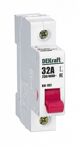 Dekraft Выключатель-разъединитель 1Р 32А ВН-102