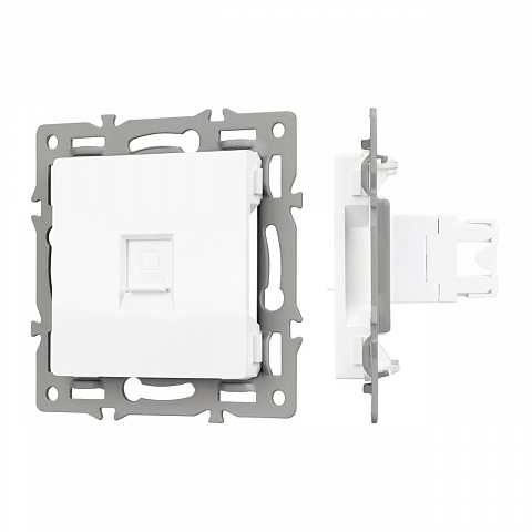 Механизм компьютерной розетки SCT-MPC1-PL-WH (RJ-45, CAT6) Arlight 045301