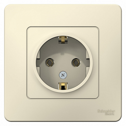 Systeme Electric Blanca внутр Молочная Розетка с/з без шторок, 16А, 250В