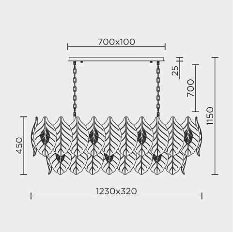 Подвесная люстра MODELUX ML.6770.1230 GD