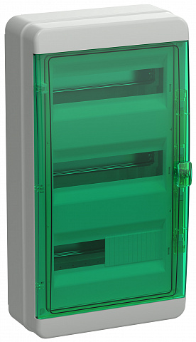 IEK TEKFOR Корпус пласт. КМПн-36 IP65 зелен. прозр. дверь