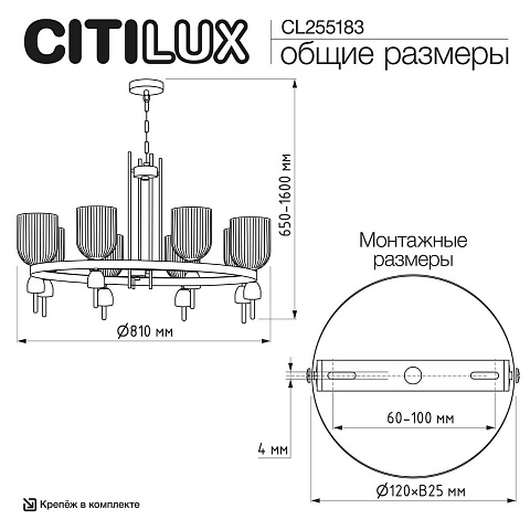 Подвесная люстра Citilux CL255183