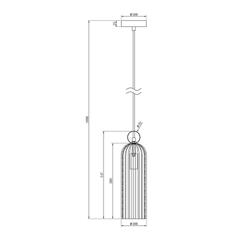 Подвесной светильник Maytoni Antic MOD302PL-01CG