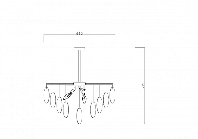Люстра на штанге Freya FR5104PL-06BS2
