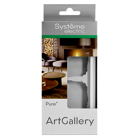 Systeme Electric ArtGallery Pure Органическое стекло Белый Рамка 2-ая