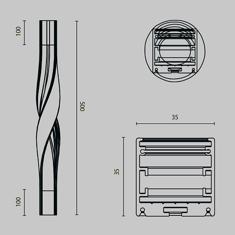 Профиль Maytoni ALM-3535R-B-T-180°-0.5M