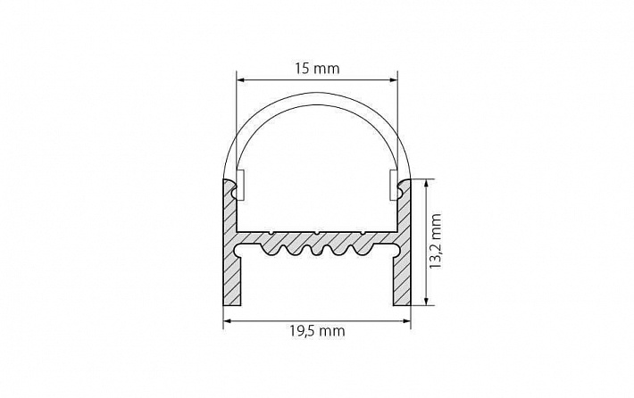 Профиль Arlight ARH-WIDE-H20-2000 ANOD 018859