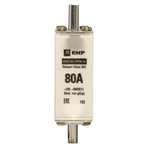 EKF PROxima Плавкая вставка ППН-33 100/ 80А габарит 00С