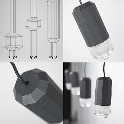 Подвесной светильник Imperium Loft Via Wireflow Polyhedral 2 Lineal Pendant Light 152907-22