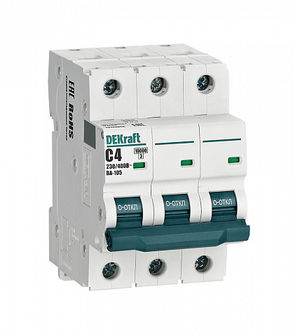 Dekraft Автоматический выключатель ВА105-3P-004A-C