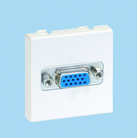 Simon Connect Графит Плата с разъёмом VGA мама (15 конт.), винты, 45х45мм