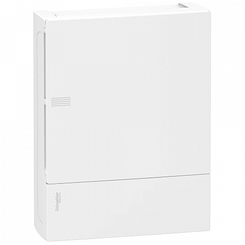Schneider Electric RESI9 MP (Mini Pragma) Бокс навесной с белой дверью 2 ряда/24 модуля, IP40, IK07, 63А, 2 клеммы, Италия