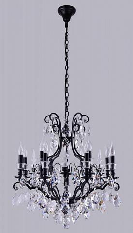 Подвесная люстра Crystal Lux MAGNIFICO SP13 BLACK/TRANSPARENT