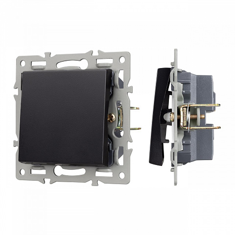 Механизм выключателя одноклавишный непроходной SWT-MK01-PL-BK (250V, 16A) Arlight 043711