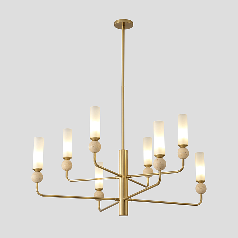 Люстра на штанге Crystal Lux SIMPLY SP8 BRASS