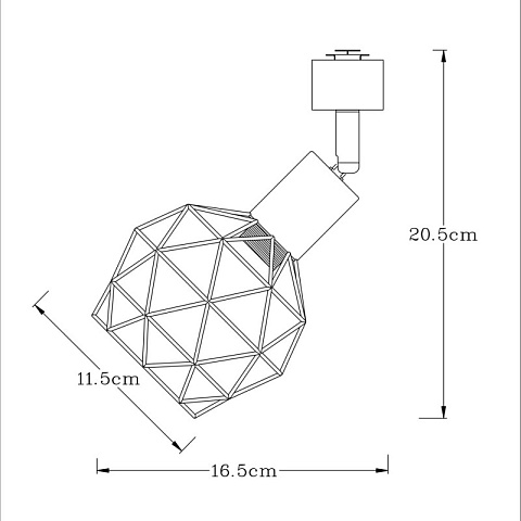 Светильник на шине ARTE Lamp A6141PL-1BK