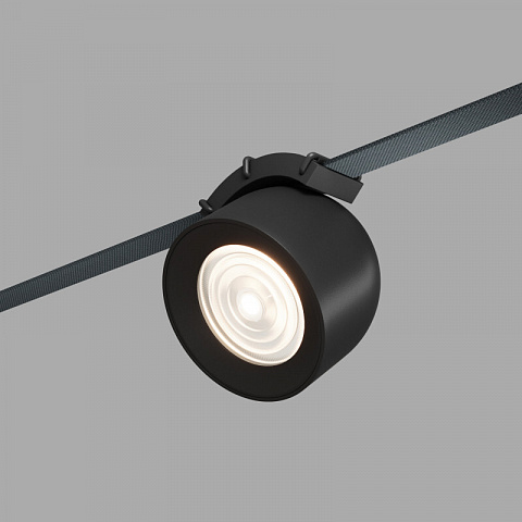 DK5640-BK Поворотный светильник для трека-ремня Belty Smart, серия Spot, со светодиодом, D100*H107мм, 48V DC, 12W, RA90, 38°, 2700-6000K, IP20, черный, алюминий