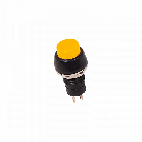 Выключатель-кнопка 250V 1А (2с) (ON)-OFF Б/Фикс желтая Micro Rexant