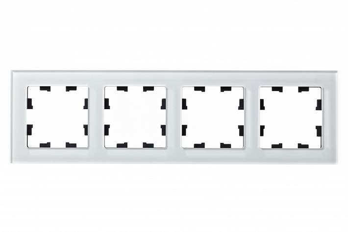 Systeme Electric AtlasDesign Nature Стекло белый Рамка 4-ая