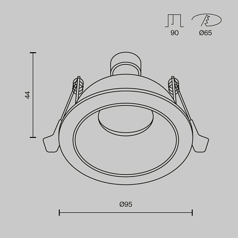 Влагозащищенный светильник Maytoni DL126-GU10-WB