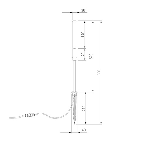 Грунтовый светильник Elektrostandard 35155/F 3000K черный