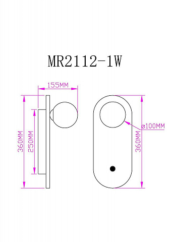Бра MyFar Juliet MR2112-1W-60874