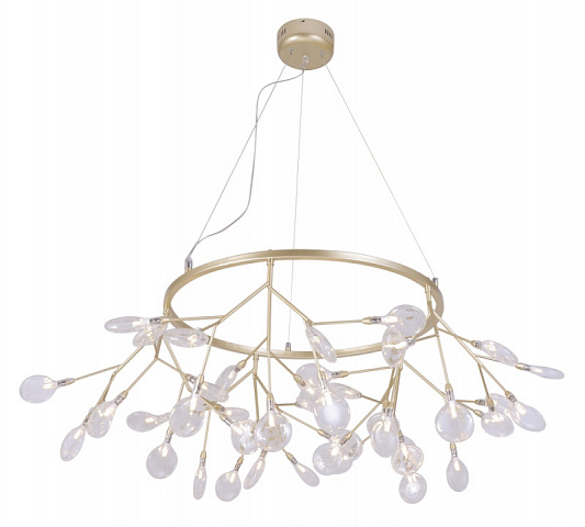 Подвесная люстра Crystal Lux EVITA SP45 D GOLD/TRANSPARENT