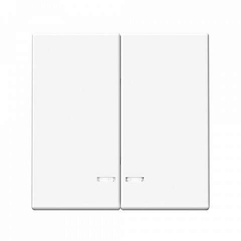 Systeme Electric ArtGallery Белый Выключатель 2-клавишный с подсветкой, сх.5а, 10АХ, механизм